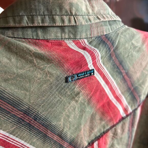 Point Zero Men's Red and Tan Striped Casual Shirt XL - Picture 11 of 16